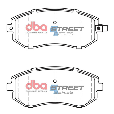 Přední brzdové destičky DBA Brake Pads Street Series Ceramic - DB1491SS SUBARU BRZ Forester SG5 Impreza Sport Legacy BL5 BLD BP5 BPD BRD Outback XV TOYOTA GT86