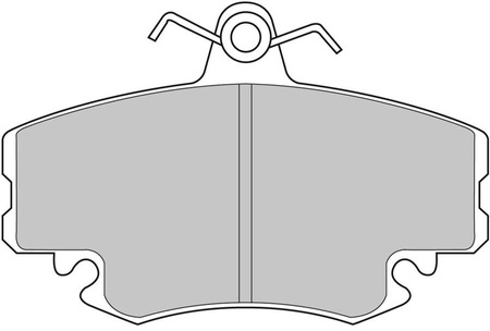 Přední brzdová destička Ferodo Racing FER4003 FCP845C CITROEN ZX DACIA Logan Sandero PEUGEOT 205 309 RENAULT 11 18 19 20 21 25 30 5 5 Super 9 Clio Clio II Espace I Express Extra Fuego Megane Rapid SUPER Twingo RENAULT-ALPINE 2500 2800 Alpine GTA 
