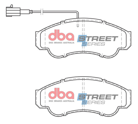 Přední brzdové destičky DBA Brake Pads Street Series Semi-metallic - DB2045SS CITROEN Jumper Q14 Q18 Relay FIAT Ducato 1.8 ton PEUGEOT Boxer