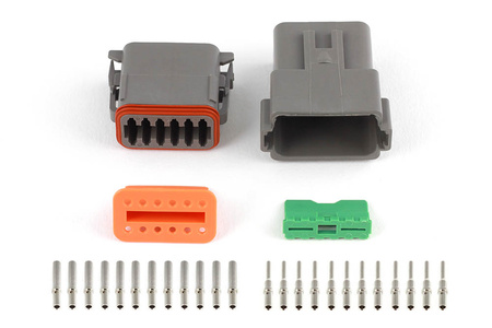Haltech Sada pouze zástrček a kolíků DT-12 Conn (DT06-12S + DT04-12P - HT-031117