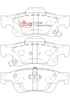Zadní brzdové destičky DBA Brake Pads Xtreme Performance Hawk HB702x.662 - DB2217XP DODGE USA Durango JEEP Grand Cherokee