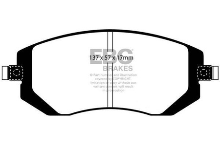 DP81661RP1 - Sada závodních brzdových destiček Série RP-1 Racing EBC Brakes