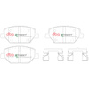 Přední brzdové destičky DBA Brake Pads Street Performance Hawk HB909x.660 - DB15017SP HOLDEN Aust NZ OPEL Insignia Country Tourer Grand Sport VAUXHALL