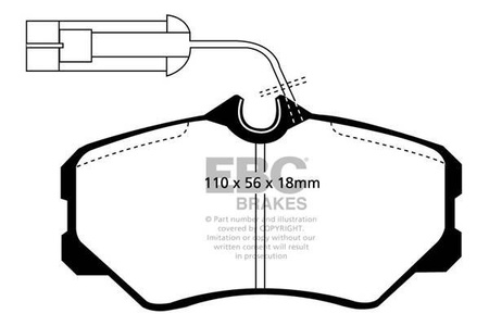 DP820 - Sada brzdových destiček Série ULTIMAX2 EBC Brakes