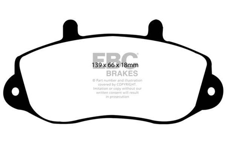 DP1182 - Sada brzdových destiček Série ULTIMAX2 EBC Brakes