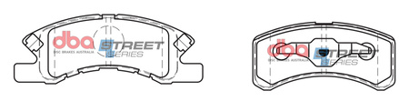 Přední DBA brzdové destičky Street Series Ceramic - DB1912SS