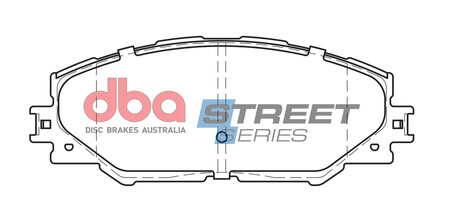 Přední brzdové destičky DBA Brake Pads Street Series Ceramic - DB1801SS TOYOTA Auris ZWE150 ZWE186 Harrier XU60 Mirai Prius Plus ZVW40 Rav 4