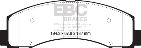 DPX3088 - Sada brzdových destiček Série ULTIMAX2 EBC Brakes