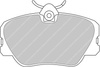 Přední brzdová destička Ferodo Racing DS2500 FCP415H MERCEDES 190 W201 200 220 230 250 260 280 300 E200