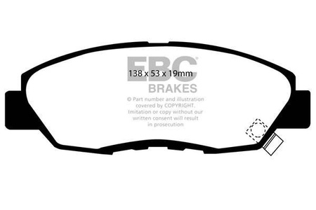 DP812 - Sada brzdových destiček Série ULTIMAX2 EBC Brakes
