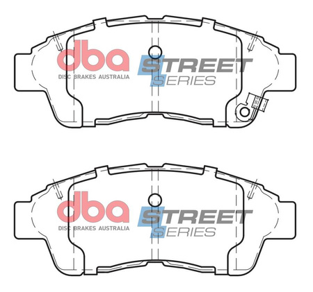 Přední brzdové destičky DBA Brake Pads Street Series Ceramic - DB1267SS HOLDEN Aust NZ TOYOTA Malaysia and Philippines Camry Corolla GL XL Corona Sedan Ex Exsior SVX10R Carina E AT190 AT191 CT190 ST191 Celica AT200 AE101 AE102 AE103 AE111 CDE110 CE100
