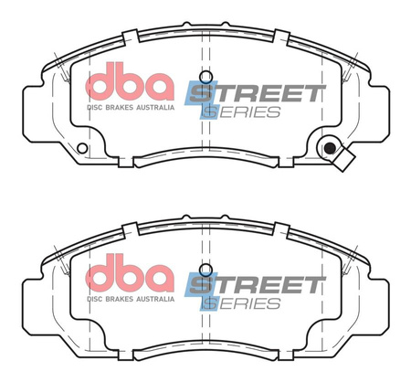 Přední brzdové destičky DBA Brake Pads Street Series Ceramic - DB1515SS HONDA Civic 8th Gen FD1 Stepwagon