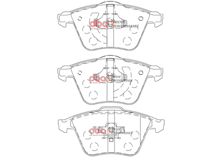 Přední brzdové destičky DBA Brake Pads Xtreme Performance - DB2176XP FORD Aust NZ Focus Mk2 MAZDA 3 BK BL OPEL Signum Vectra SAAB 9-3 VAUXHALL VOLVO C70 T5 S40 V40 Cross Country D2 D3 D4 T3 T4 Mk2 V50
