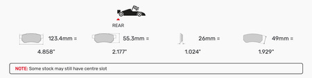 Zadní brzdová destička Ferodo Racing DS3.12 FRP3152GB PORSCHE 911 991 Cayman Cayman