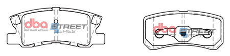 Zadní brzdové destičky DBA Brake Pads Street Series Ceramic - DB1464SS CHRYSLER USA Sebring CITROEN C-Crosser Enterprise C4 Aircross DODGE Avenger Caliber JEEP Compass MK Patriot LANCIA Flavia MITSUBISHI ASX Grandis Lancer Outlander Pajero Shogun PEUGEOT