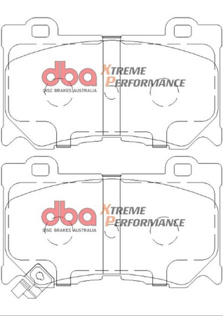 Přední brzdové destičky DBA Brake Pads Xtreme Performance ECE R90 certified Hawk HB601x.626 - DB2400XP INFINITI FX30D FX37 FX50 G37 M30D M35h M37 Q50 Hybrid Q60 Coupe Q70 QX70 NISSAN 370Z Nismo Skyline V36 V36