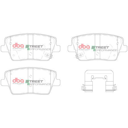 Zadní brzdové destičky DBA Brake Pads Street Performance - DB15013SP HYUNDAI i-30 N PD