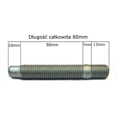 Sada kovaných šroubových čepů M12x1,5 80mm - 10 kusů