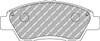 Přední brzdová destička Ferodo Racing DS2500 FCP4404H HONDA CITY Saloon GM CR-Z ZF1 INSIGHT ZE JAZZ III GE GE 