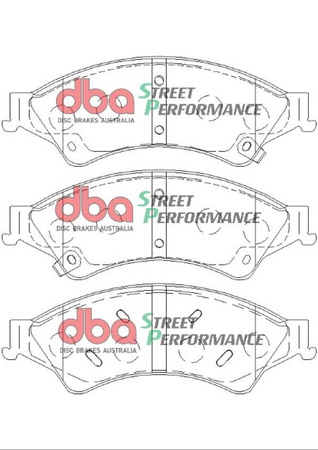 Přední brzdové destičky DBA Brake Pads Street Performance - DB2074SP FORD Everest 2nd Gen Ranger MAZDA BT-50