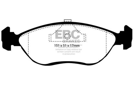 DP989 - Sada brzdových destiček Série ULTIMAX2 EBC Brakes