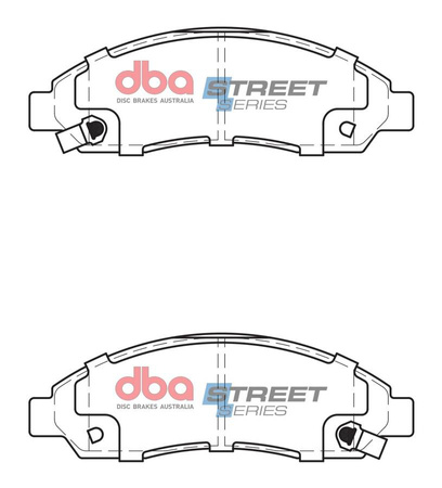 Přední brzdové destičky DBA Brake Pads Street Series Ceramic - DB1468SS HOLDEN Aust NZ ISUZU D-MAX Rodeo