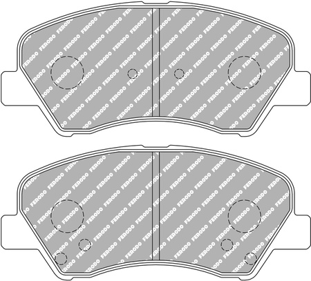 Přední brzdová destička Ferodo Racing DS2500 FCP4623H HYUNDAI ACCENT IV RB Saloon V HC ELANTRA MD UD i20 ACTIVE IB GB II GB IB GB Hatchback Van SOLARIS HCR KIA CARENS IV CERATO III YD RIO UB YB SC FB SC FB