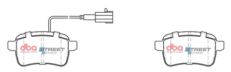 Zadní DBA brzdové destičky Street Series Ceramic - DB2344SS