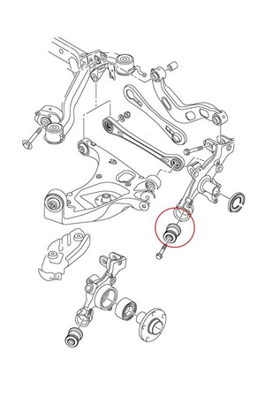Pouzdra zadního kloubu - MPBS: 0601788 Audi A4 B6, B7, Seat Exeo,