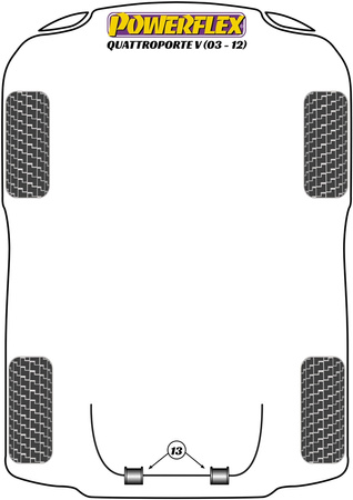 Pouzdro zadního stabilizátoru Polyuretanové pouzdro Powerflex Road Series Maserati Quattroporte V (2003 - 2012) PF17-403-27