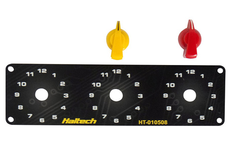 Pouze trojitý spínací panel Haltech obsahuje žluté a červené knoflíky - HT-010508