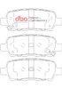 Zadní brzdové destičky DBA Brake Pads Xtreme Performance Hawk HB370x.559 - DB1509XP INFINITI FX35 FX45 NISSAN 350Z Elgrand E51 Murano Z50 Skyline V35 V35 Stagea M35 X-Trail