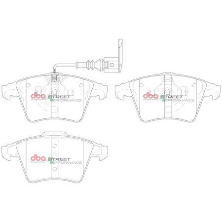 Přední brzdové destičky DBA Brake Pads Street Performance - DB1947SP VOLKSWAGEN Caravelle T6 Transporter Kombi