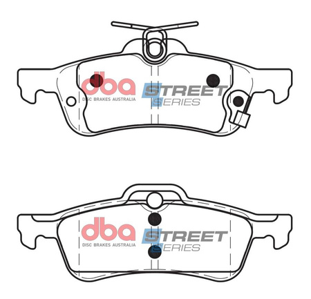 Zadní brzdové destičky DBA Brake Pads Street Series Ceramic - DB2309SS HONDA Civic 9th Gen FK FK2 Tourer