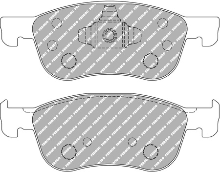 Přední brzdová destička Ferodo Racing DS2500 FCP4816H FORD Fiesta Fiesta 7 