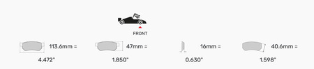 Přední brzdová destička Ferodo Racing DS1.11 FRP218W CITROEN Saxo