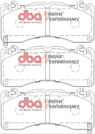 Přední brzdové destičky DBA Brake Pads Xtreme Performance Hawk HB805x.615 - DB9021XP FORD Mustang 6th Generation