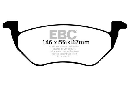 DP1710 - Sada brzdových destiček Série ULTIMAX2 EBC Brakes