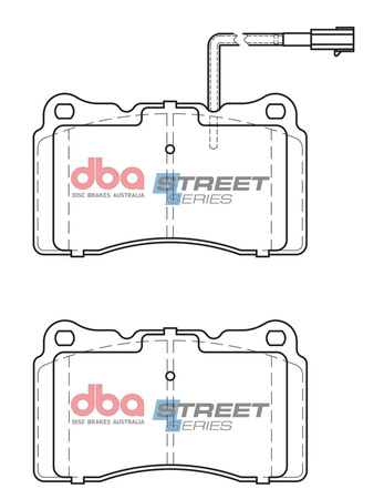 Přední DBA brzdové destičky Street Series Ceramic - DB2067SS