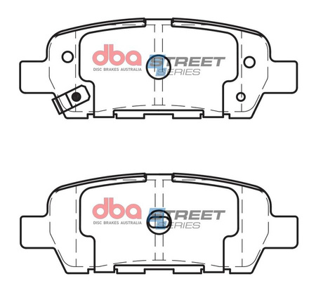 Zadní brzdové destičky DBA Brake Pads Street Series Ceramic - DB1509SS INFINITI FX35 FX45 NISSAN 350Z Elgrand E51 Murano Z50 Skyline V35 V35 Stagea M35 X-Trail