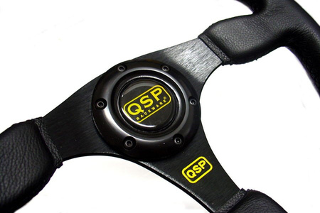 Kožený volant QSP 3paprskový 350mm plochý