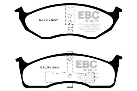 DP1623 - Sada brzdových destiček Série ULTIMAX2 EBC Brakes