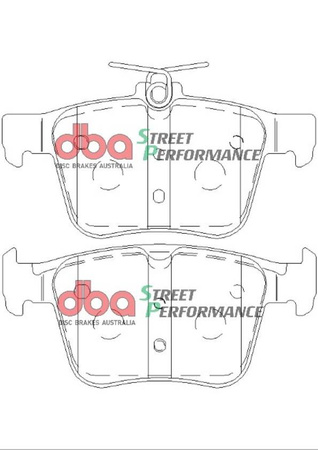 Zadní brzdové destičky DBA Brake Pads Street Performance ECE R90 certified - DB2415SP AUDI S3 8V TTS quattro 8S CUPRA Ateca SEAT Leon 5F VOLKSWAGEN Golf Mk7 Clubsport S TCR