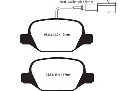 DP41430/2R - Sada brzdových destiček Série YELLOWSTUFF EBC Brakes