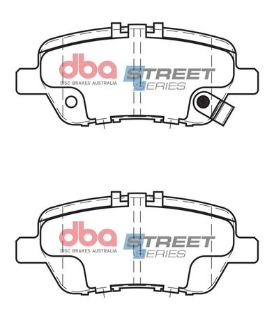 Zadní brzdové destičky DBA Brake Pads Street Series Ceramic - DB1847SS HONDA Legend KB1