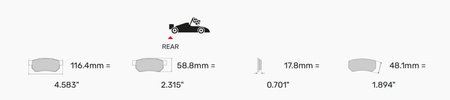 Zadní brzdová destička Ferodo Racing DS2500 FCP4050H AUDI A4 8K2 B8 Allroad 8KH Avant 8K5 A5 Convertible 8F7 A6 4G5 C7 4GD A7 Sportback 4GA 4GF Q5 PORSCHE MACAN 95B,