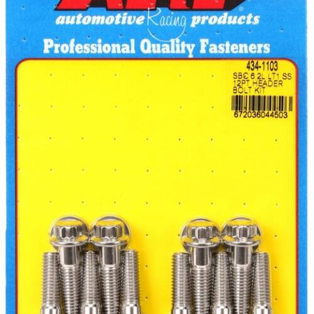 Sady čepů pro záhlaví ARP 434-1103 ARP Header Bolt Kit Chevy SB 6.2L LT1 SS 12PT Chevrolet LS Gen V