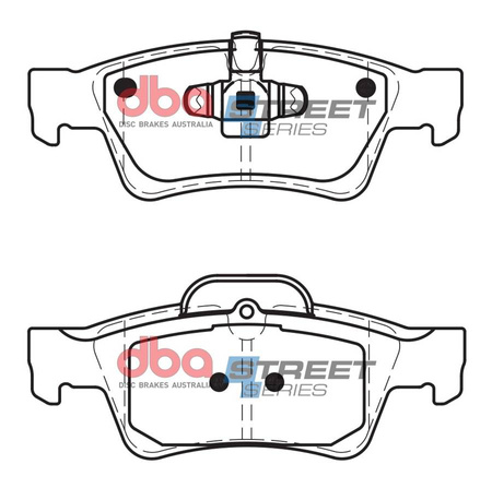 Zadní brzdové destičky DBA Brake Pads Street Series Ceramic - DB2049SS MERCEDES-BENZ G-Wagon W463 G55 AMG Supercharged G63 G65 GL-Class X164 GL320 GL350 GL420 GL450 GL500 M-Class W164 ML280 ML300 ML320 ML350 ML420 ML450 ML500 R-Class W251 R280 R300 R320