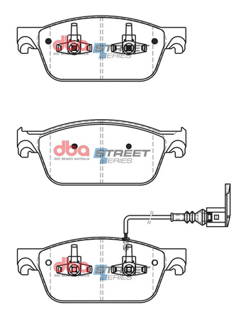 Přední brzdové destičky DBA Brake Pads Street Series Semi-metallic - DB2200SS VOLKSWAGEN Caravelle T6 Transporter Kombi