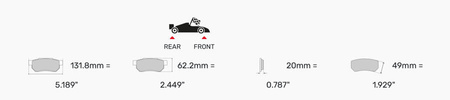 Zadní brzdová destička Ferodo Racing DS3.12 FRP302GB ASTON MARTIN Vantage CITROEN Saxo MCLAREN 570 S PORSCHE 911 992 997 